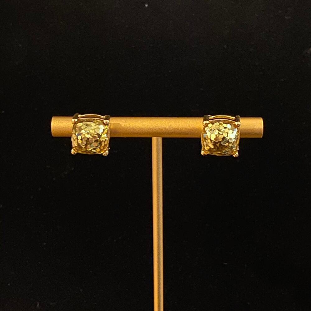 Gold Glitter Gold Studs Earrings*